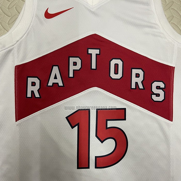 Camiseta Toronto Raptors Vince Carter NO 15 Association 2022-23 Blanco